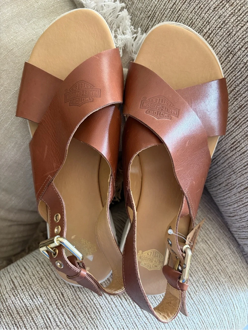 Harley-Davidson brown leather